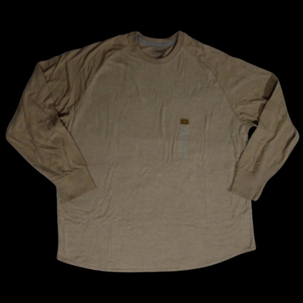 Foundry Men’s 2XL Beige Long Sleeve T‑Shirt Casual Pullover Big & Tall NWT